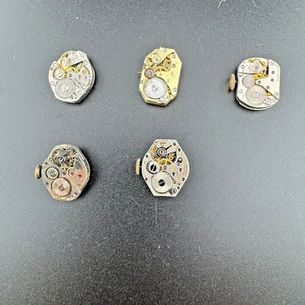 Vintage Watch Movement Lot of 5 Crawford Vantage Parts